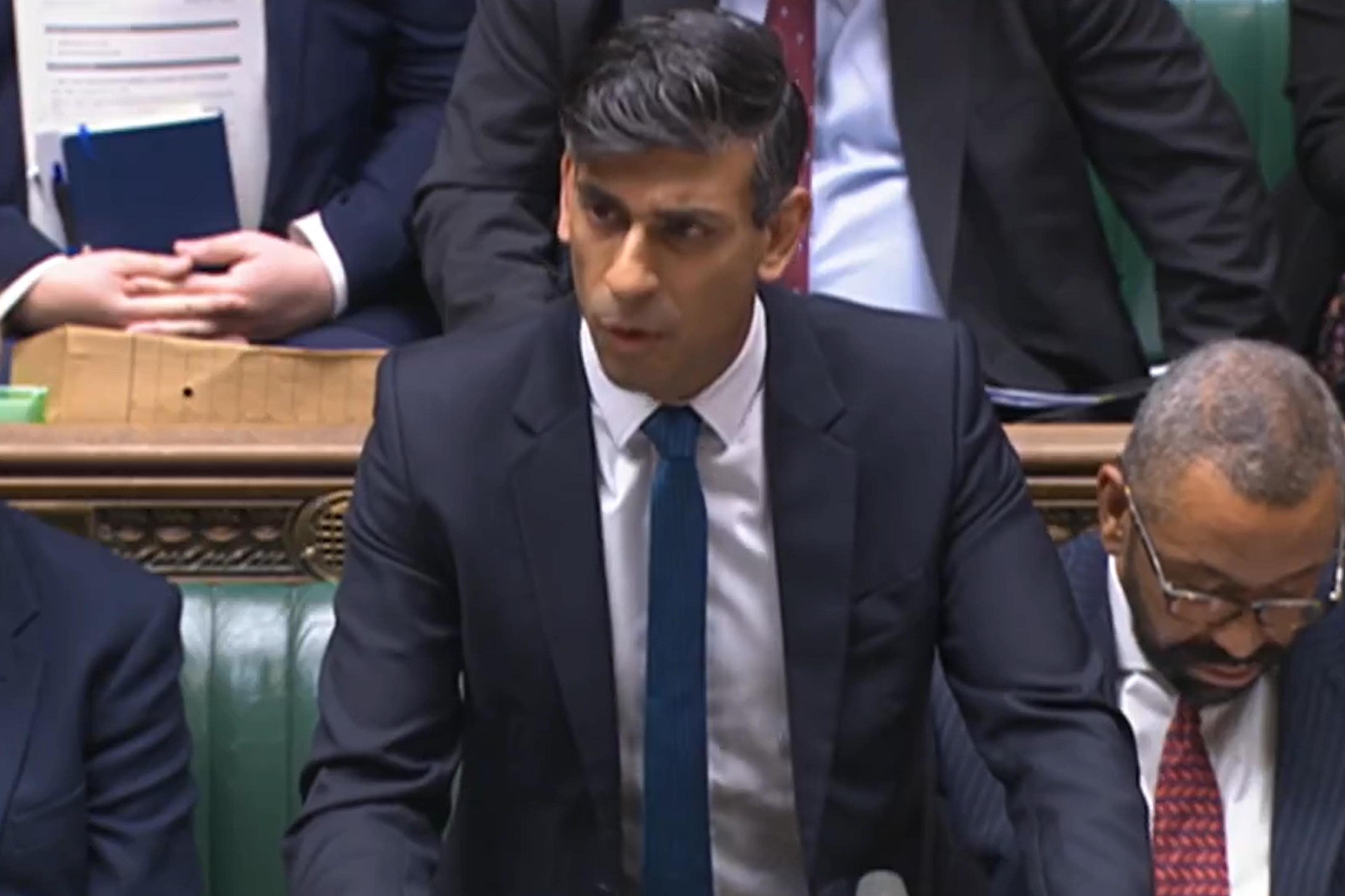 Prime Minister Rishi Sunak is under growing pressure from the Tory right (House of Commons/PA)