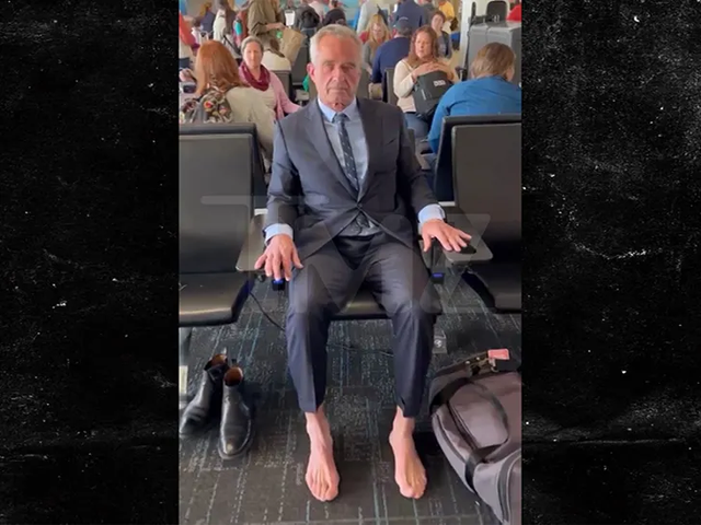 <p>RFK shares an apology video with TMZ with his barefeet making another appearance</p>