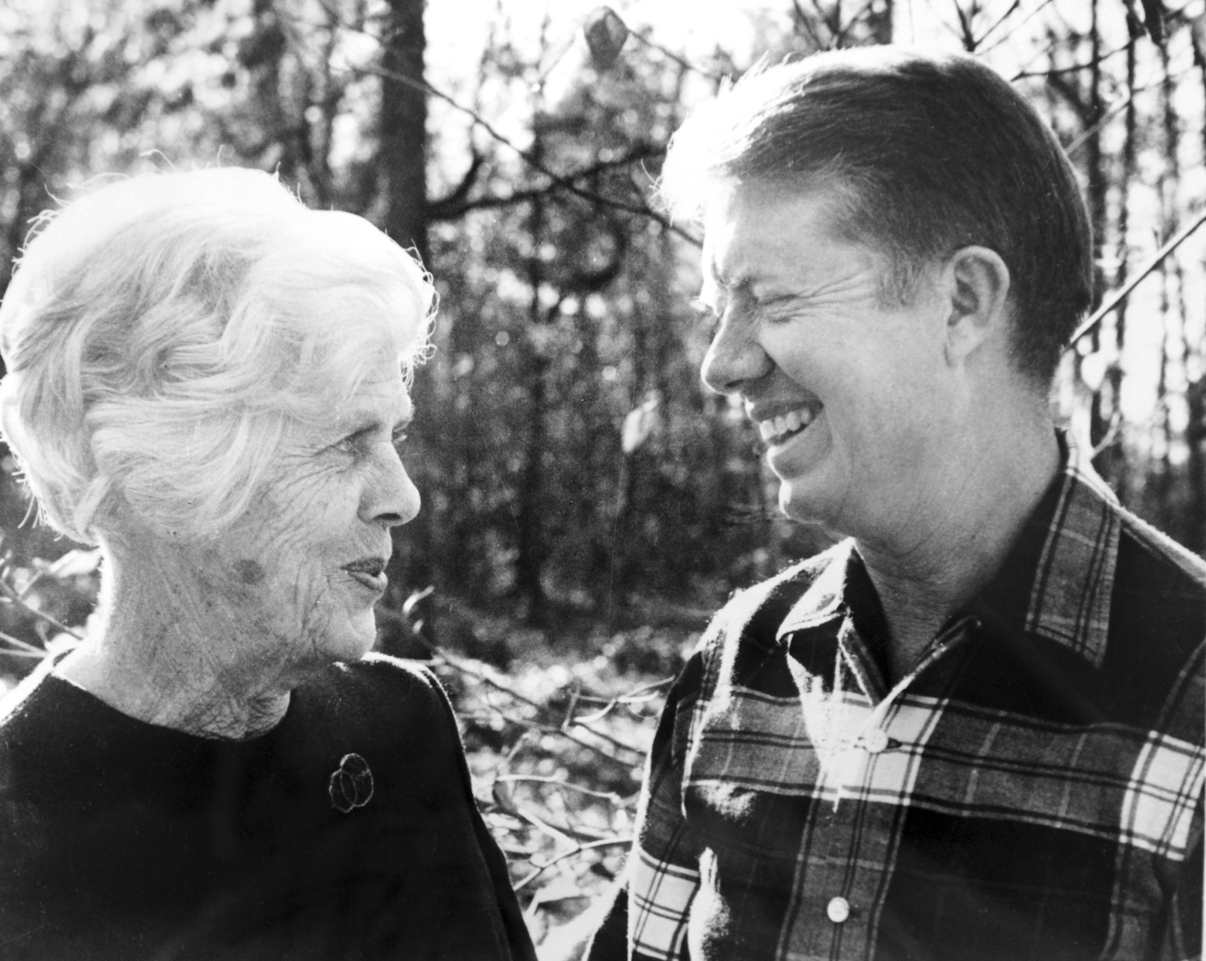 Carter with his mother Lillian in 1976