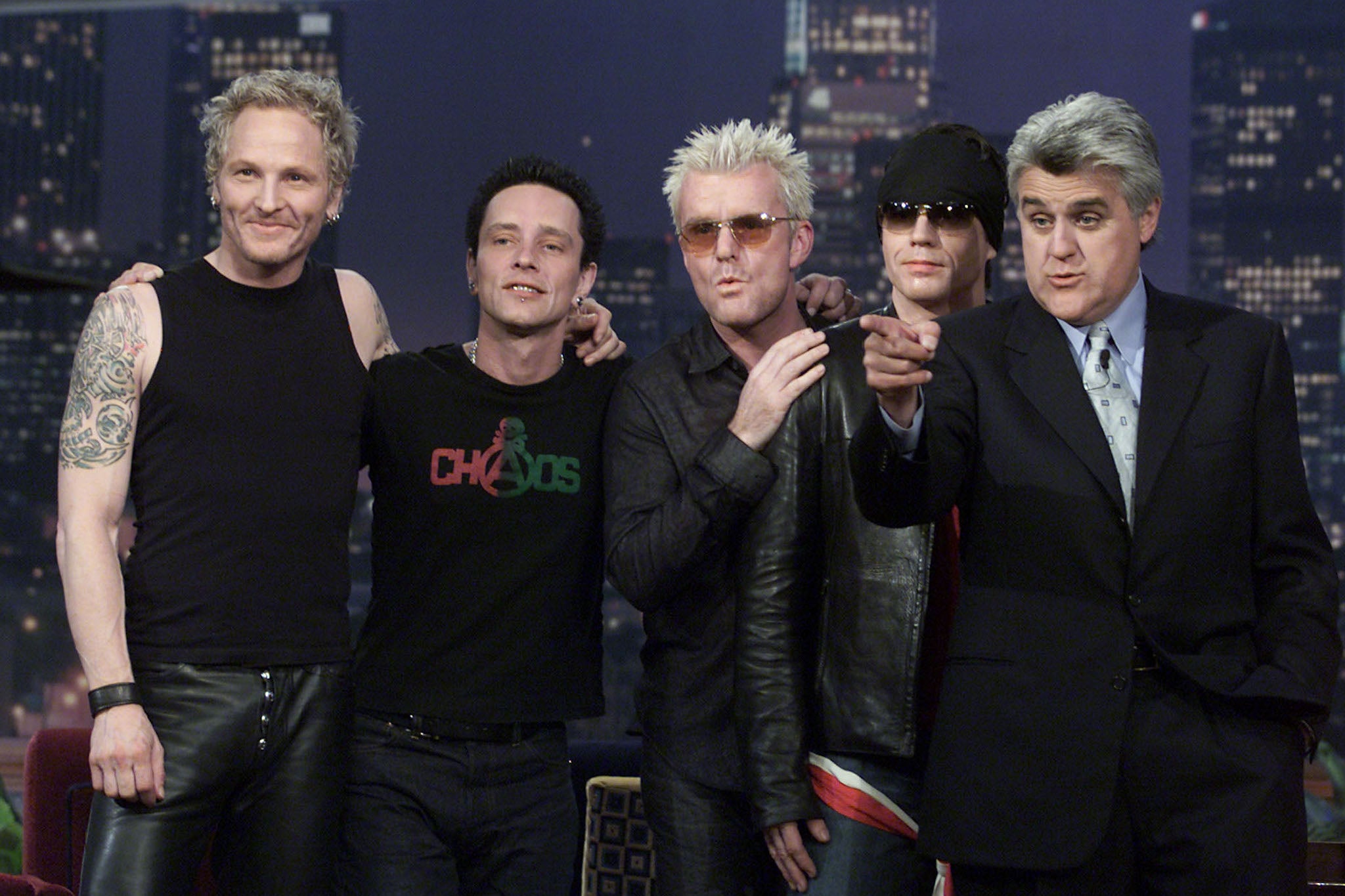 The Cult on ‘The Tonight Show with Jay Leno’ in 2001 (L–R: Matt Sorum, Billy Morrison, Billy Duffy and Ian Astbury)