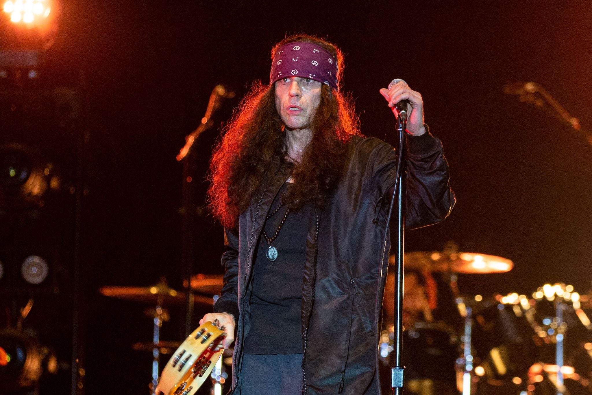 Ian Astbury performing at Summerfest Music Festival in Milwaukee in July 2022