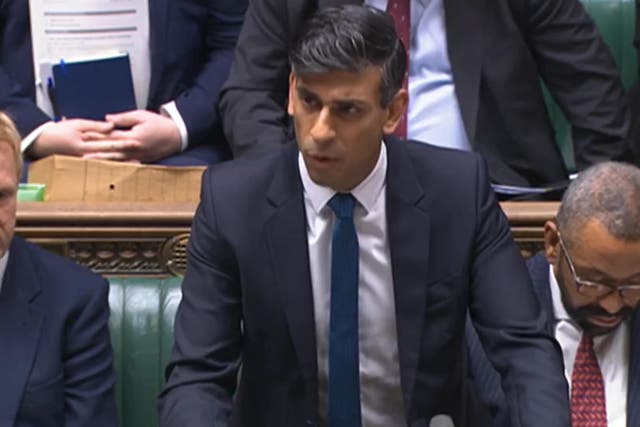 Prime Minister Rishi Sunak has said he will stick to his plan on reducing inflation, claiming success in halving the rate and insisting it is the ‘most effective tax cut’ (House of Commons/UK Parliament/PA)