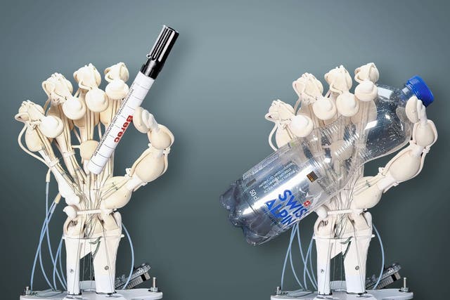 <p>A 3D printed hand created by researchers at ETH Zurich</p>