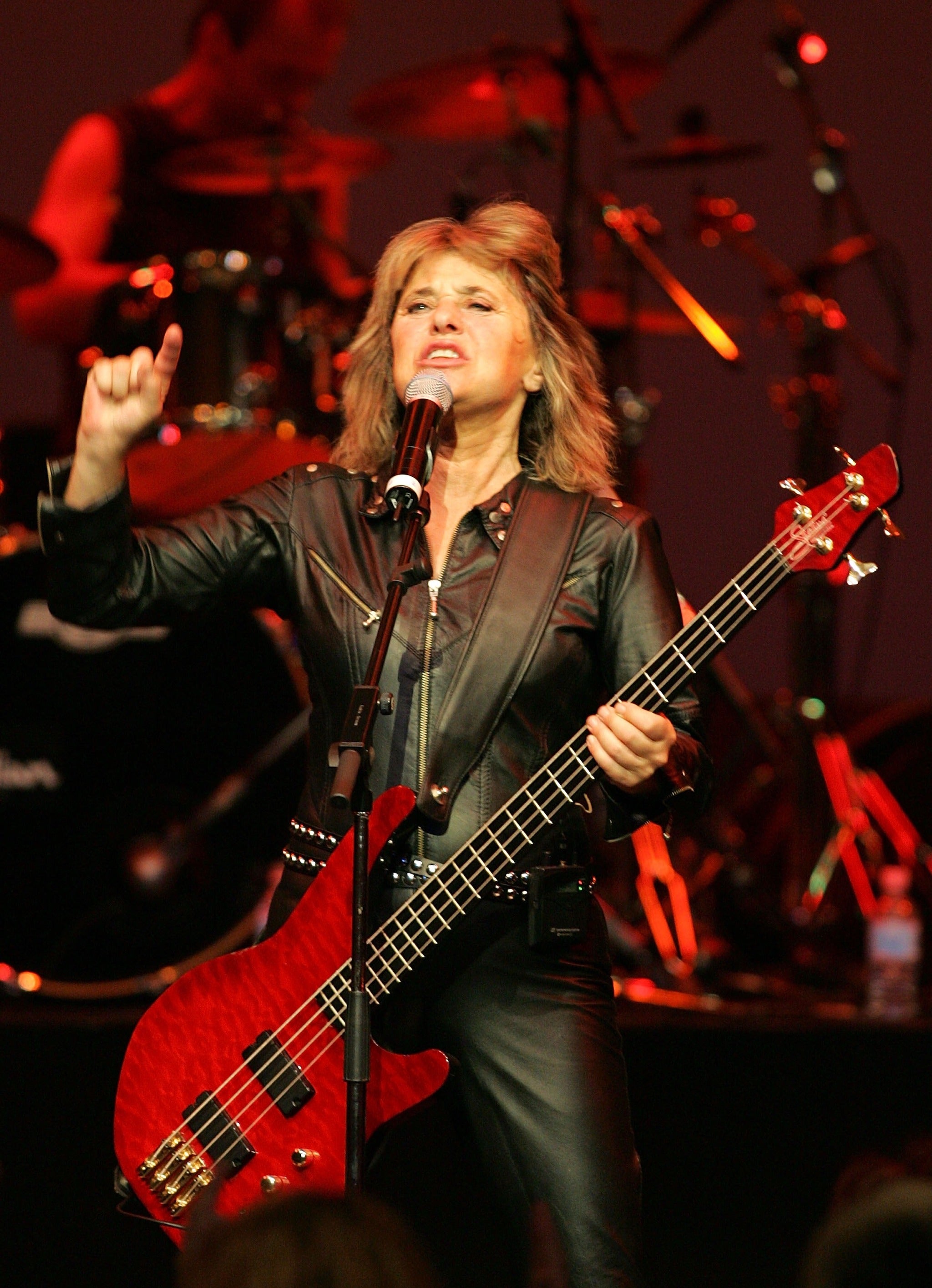 Suzi Quatro performs on stage in Perth, Australia in 2007