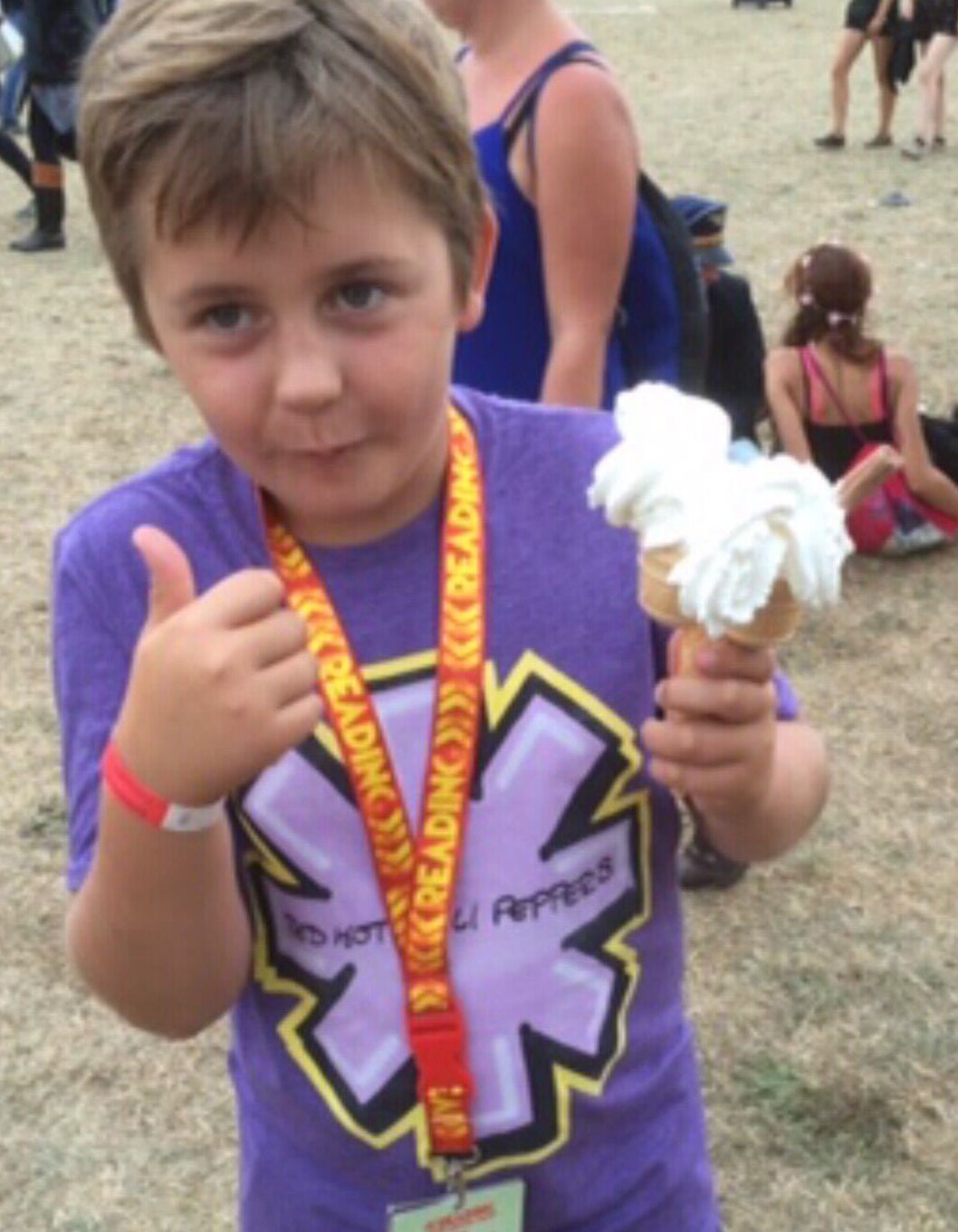 Olly and his father loved the Red Hot Chili Peppers and went to see them at Reading Festival