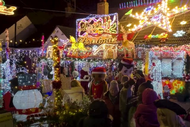<p>Man covers home with 10,000 Christmas lights to ‘bring back the magic’.</p>