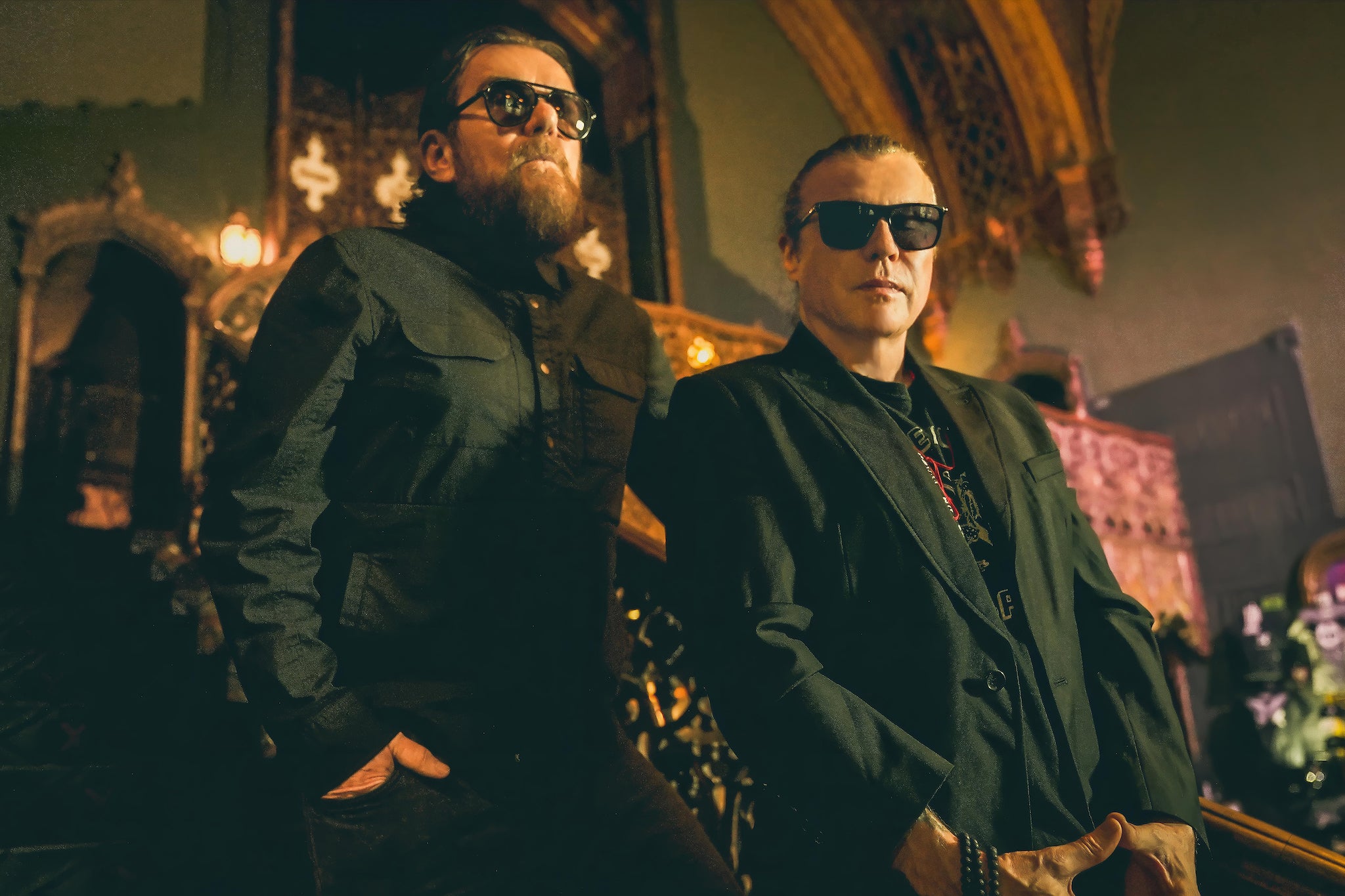 Ian Astbury and Billy Duffy performing live as the Death Cult for the first time in 30 years in downtown Los Angeles in October 2023