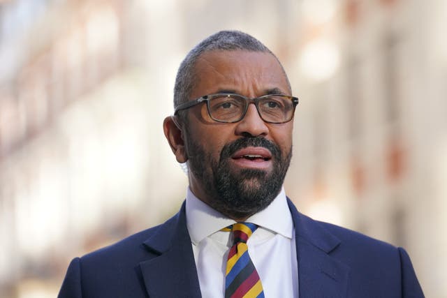 <p>Home Secretary James Cleverly did not directly respond to the claim from the Labour frontbencher (Jonathan Brady/PA)</p>