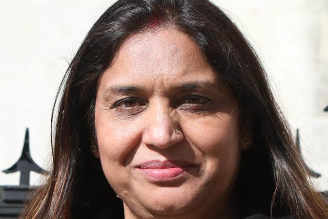 Former subpostmaster Seema Misra outside the Royal Courts of Justice (Luciana Guerra/PA)