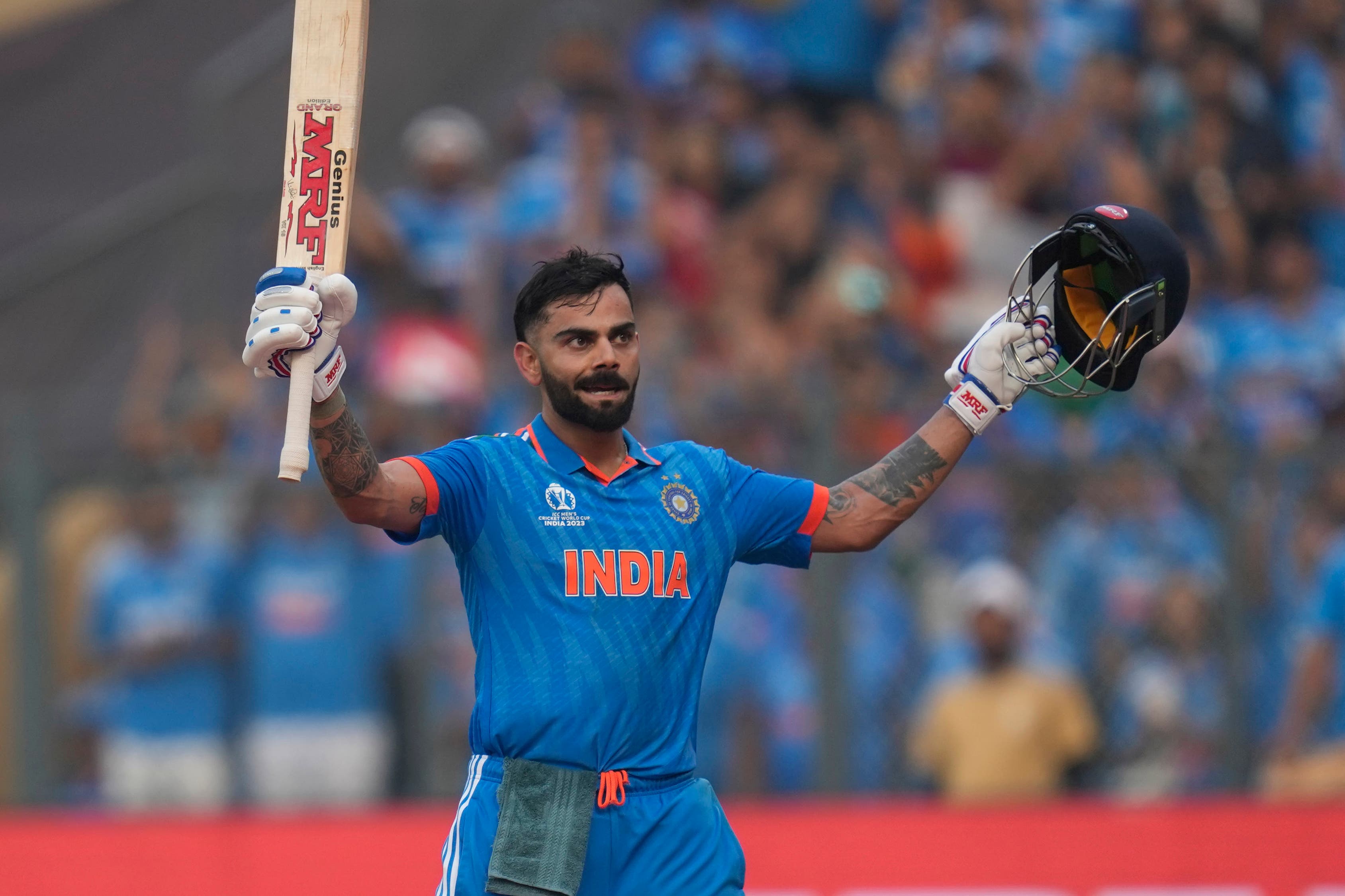 Virat Kohli hits record ton as India beat New Zealand to reach World