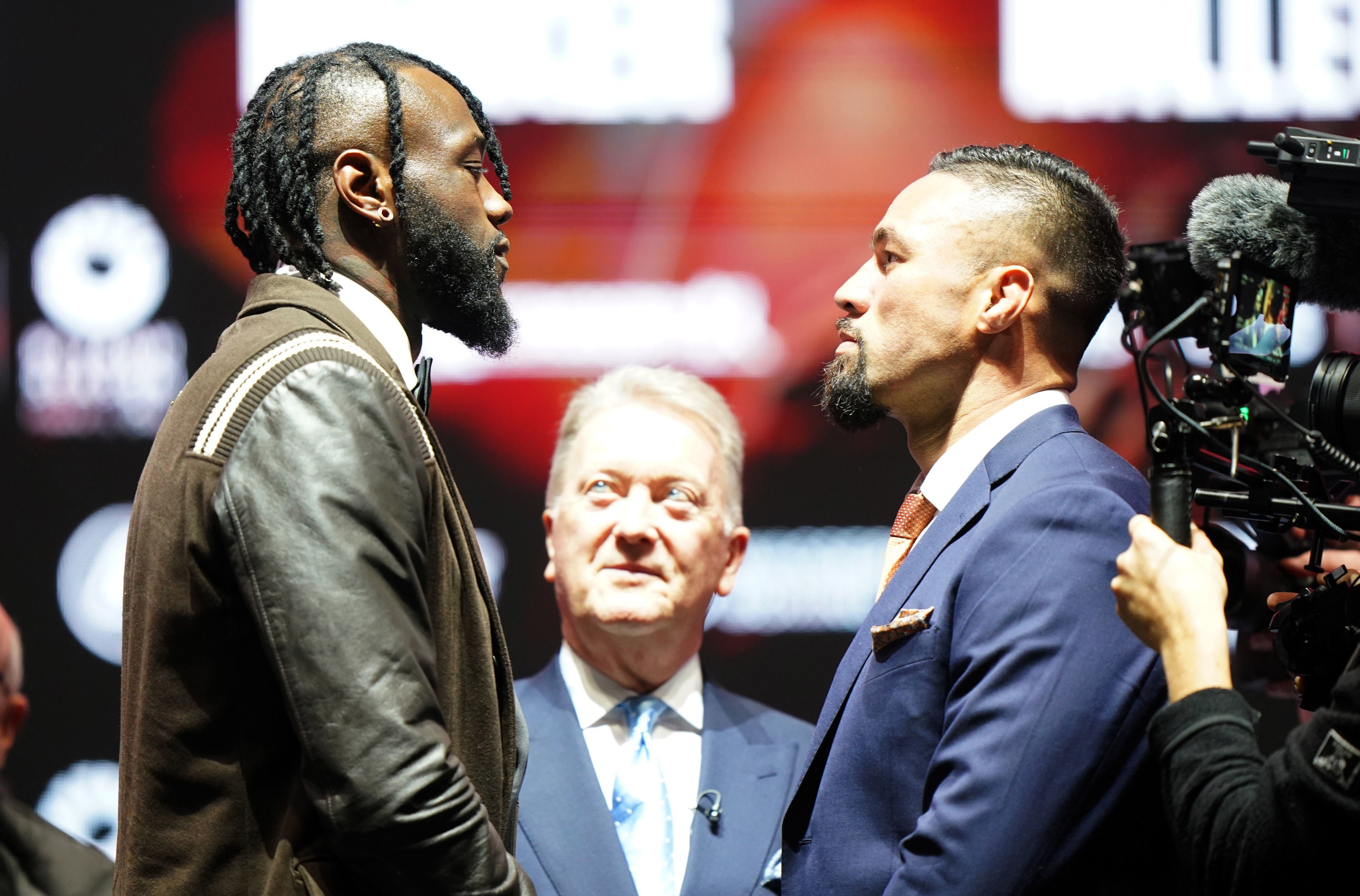 Wilder and Joseph Parker, a former opponent of Joshua, face off at Wembley Arena