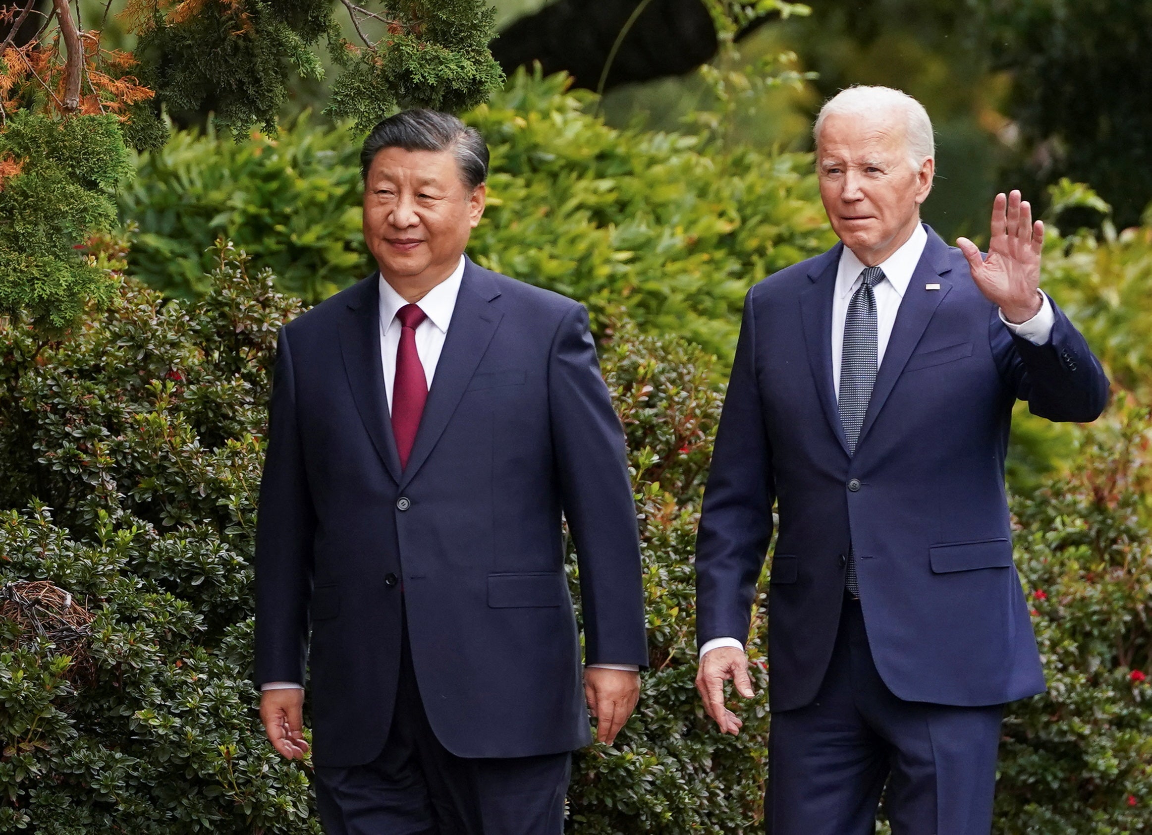 Xi and Biden take a walk on the Filoli estate in Woodside, California