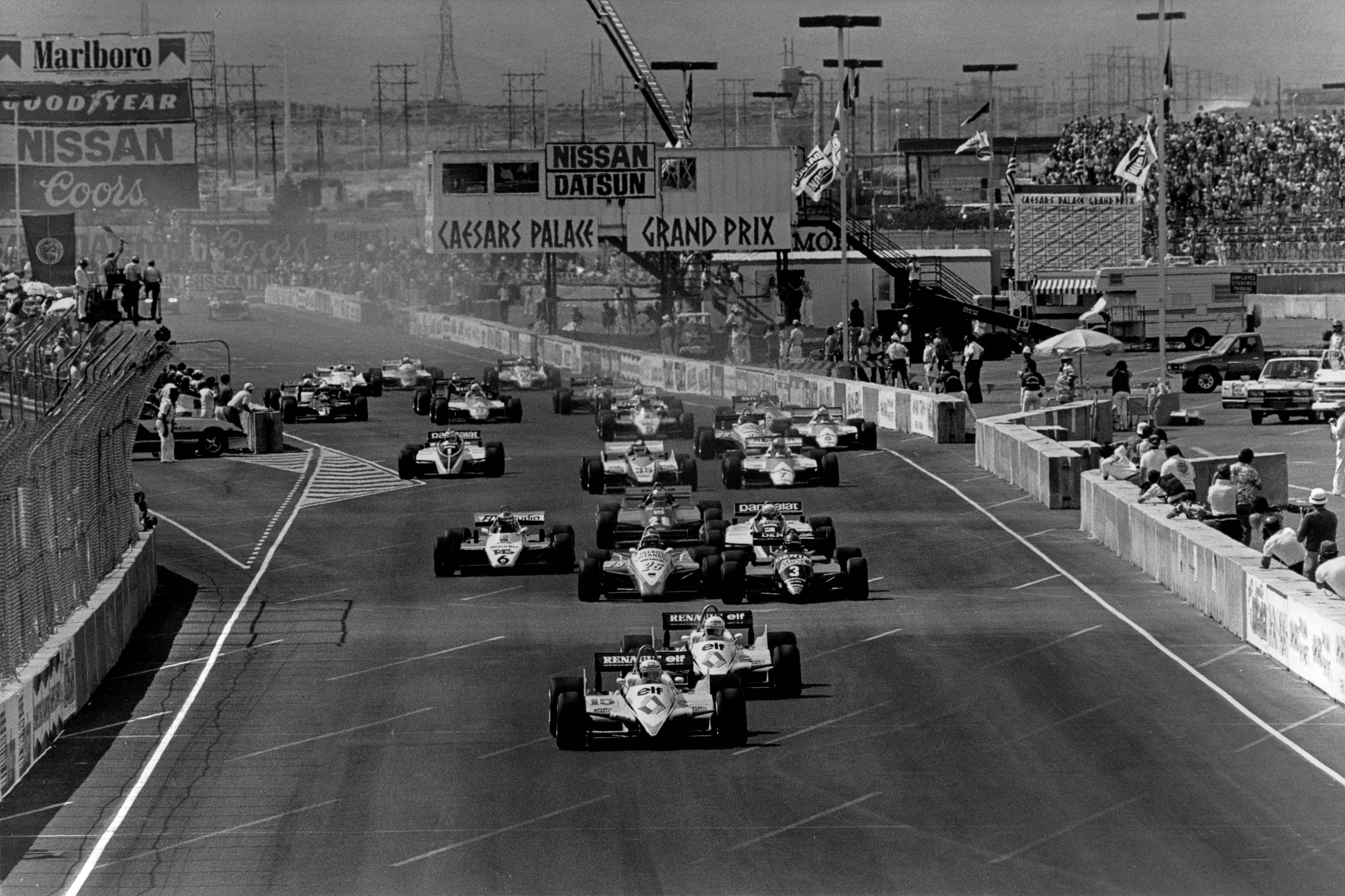 The Caesars Palace Grand Prix took place in the Las Vegas hotel’s parking lot in 1981 and 1982