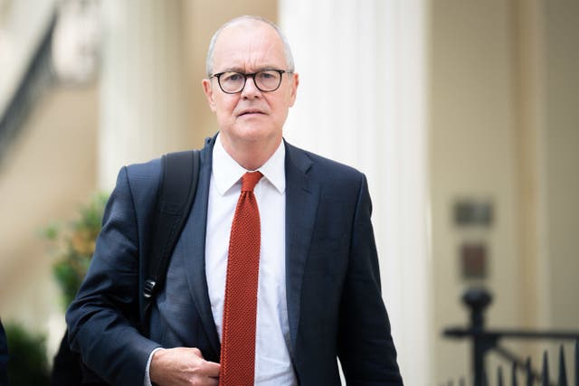 Former chief scientific adviser Sir Patrick Vallance leaves after giving evidence to the UK Covid-19 Inquiry at Dorland House in London, during its first investigation (James Manning/PA)