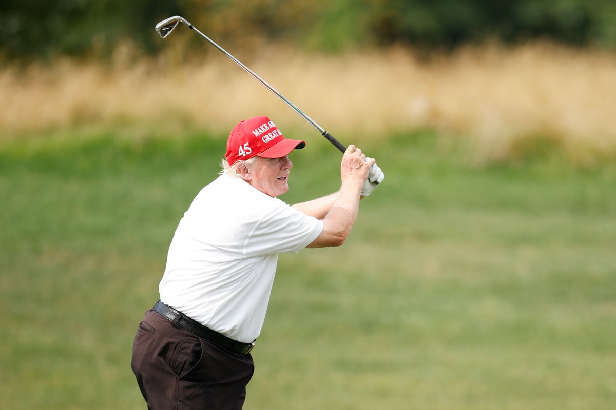 Biden mocks Trump for boasting about two golf tournaments at a Trump club