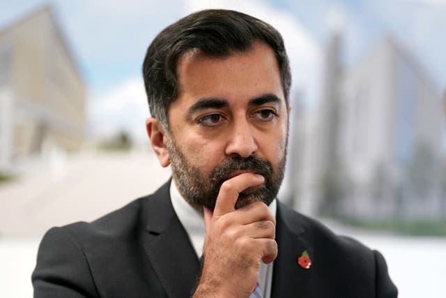 First Minister Humza Yousaf was the target of abuse (PA)