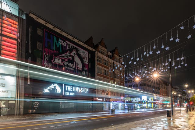 HMV returns to London’s Oxford Street next week following a four-year absence (HMV/PA)