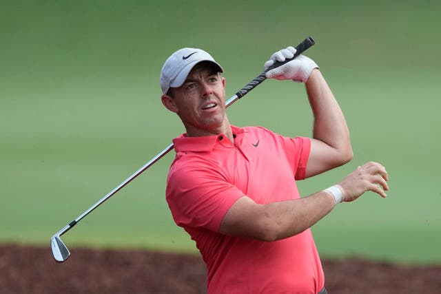Rory McIlroy admitted he was “rusty” after an opening 71 in the DP World Tour Championship (Kamran Jebreili/AP)