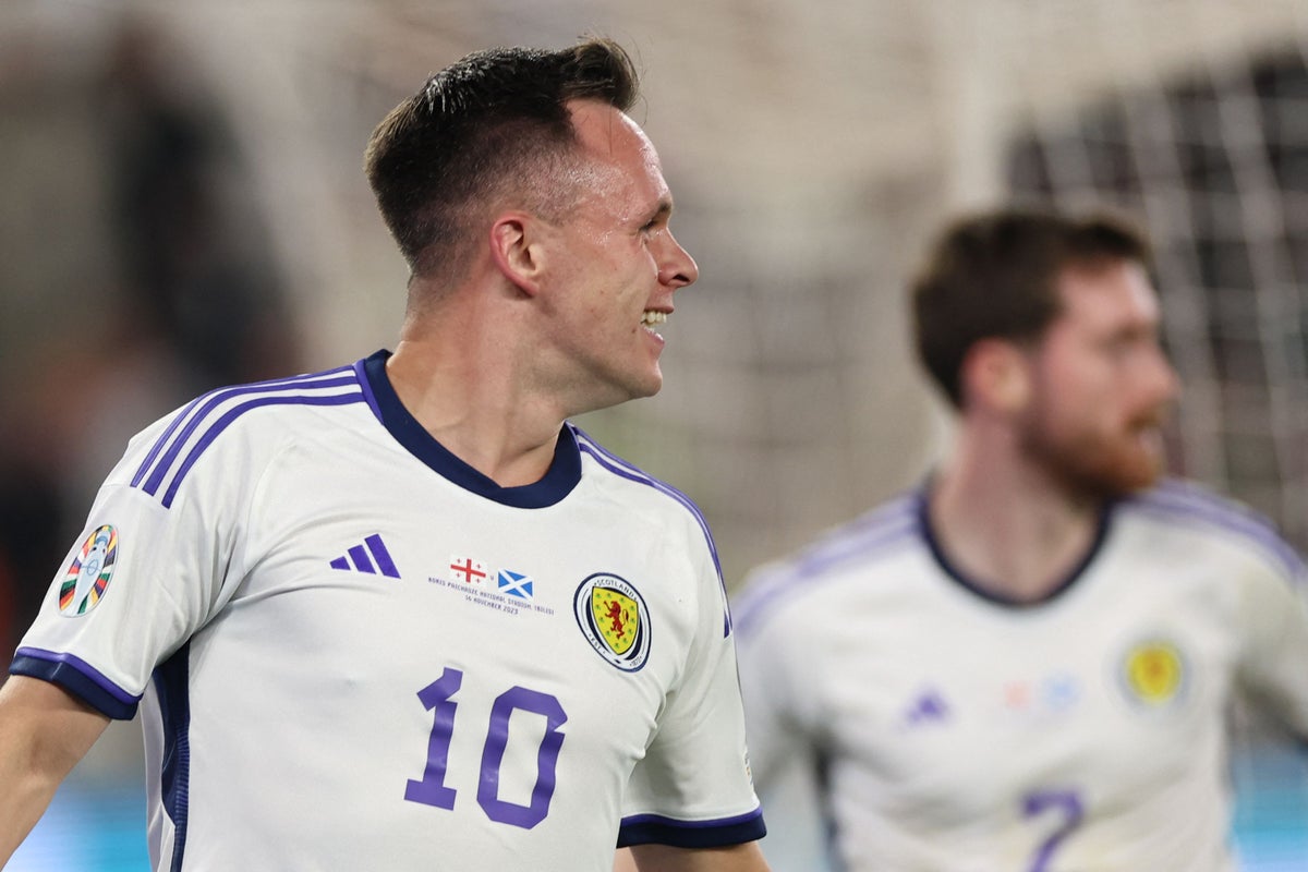 Scotland secure late Euro 2024 qualifying draw in Georgia after Khvicha Kvaratskhelia brace