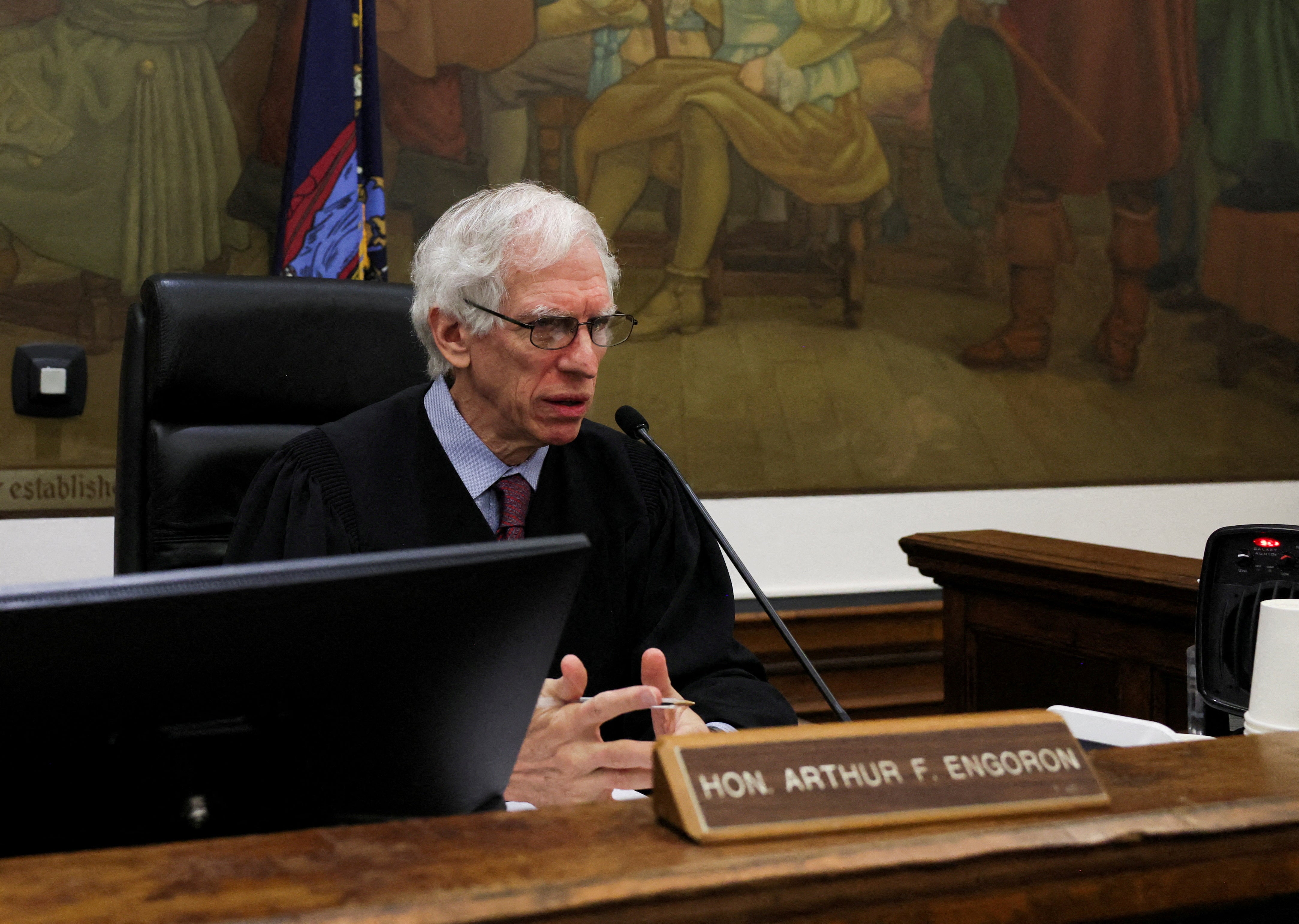 Judge Arthur F Engoron attends the Trump Organization civil fraud trial