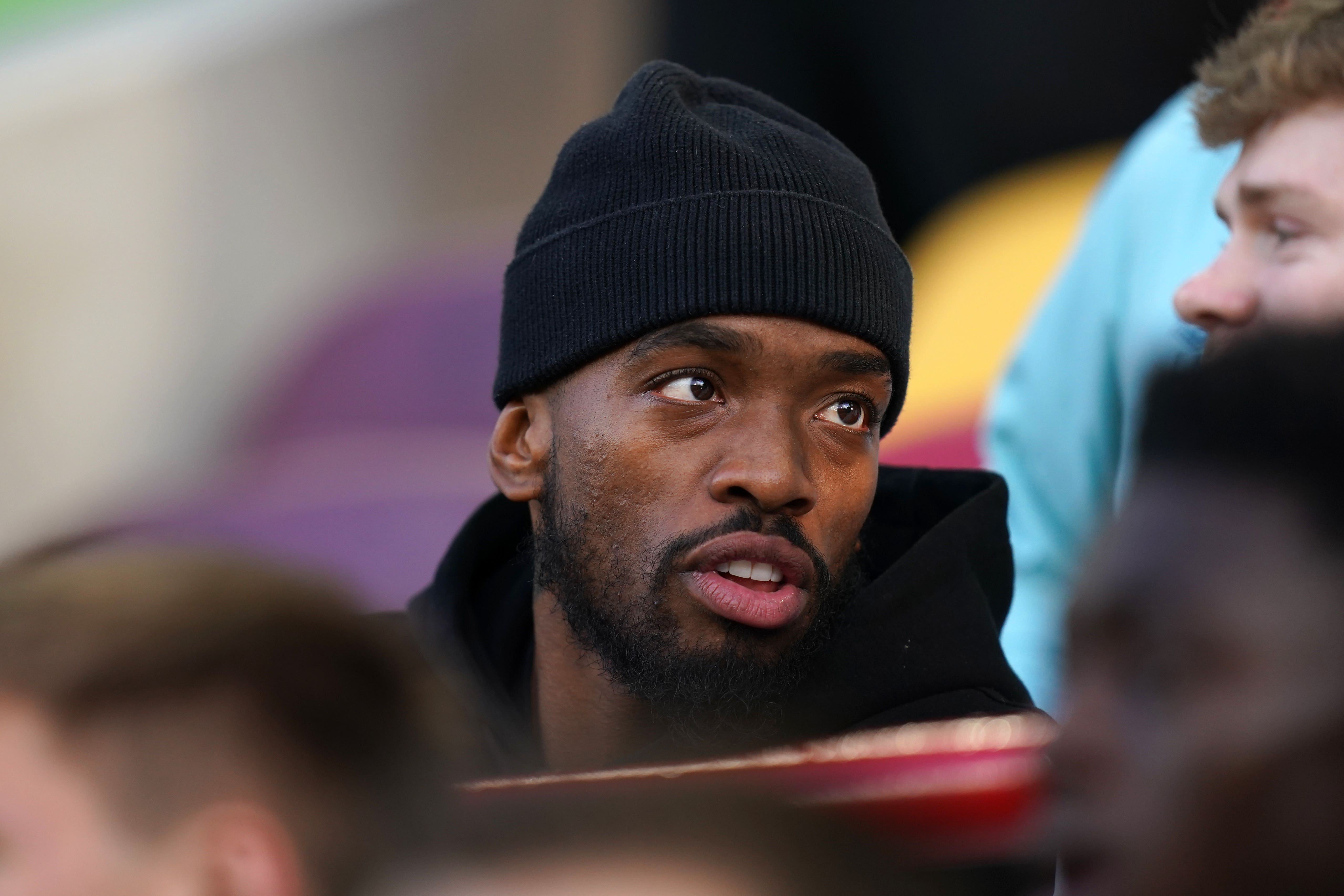 Brentford’s Ivan Toney in the stands (John Walton/PA)