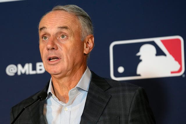 MLB commissioner Rob Manfred announced on Thursday that league owners had given their support to the Athletics’ relocation (LM Otero/AP)