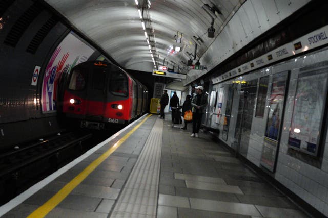 <p>British Transport Police said that the man attempted to push a woman in front of an incoming train at Leicester Square Station</p>