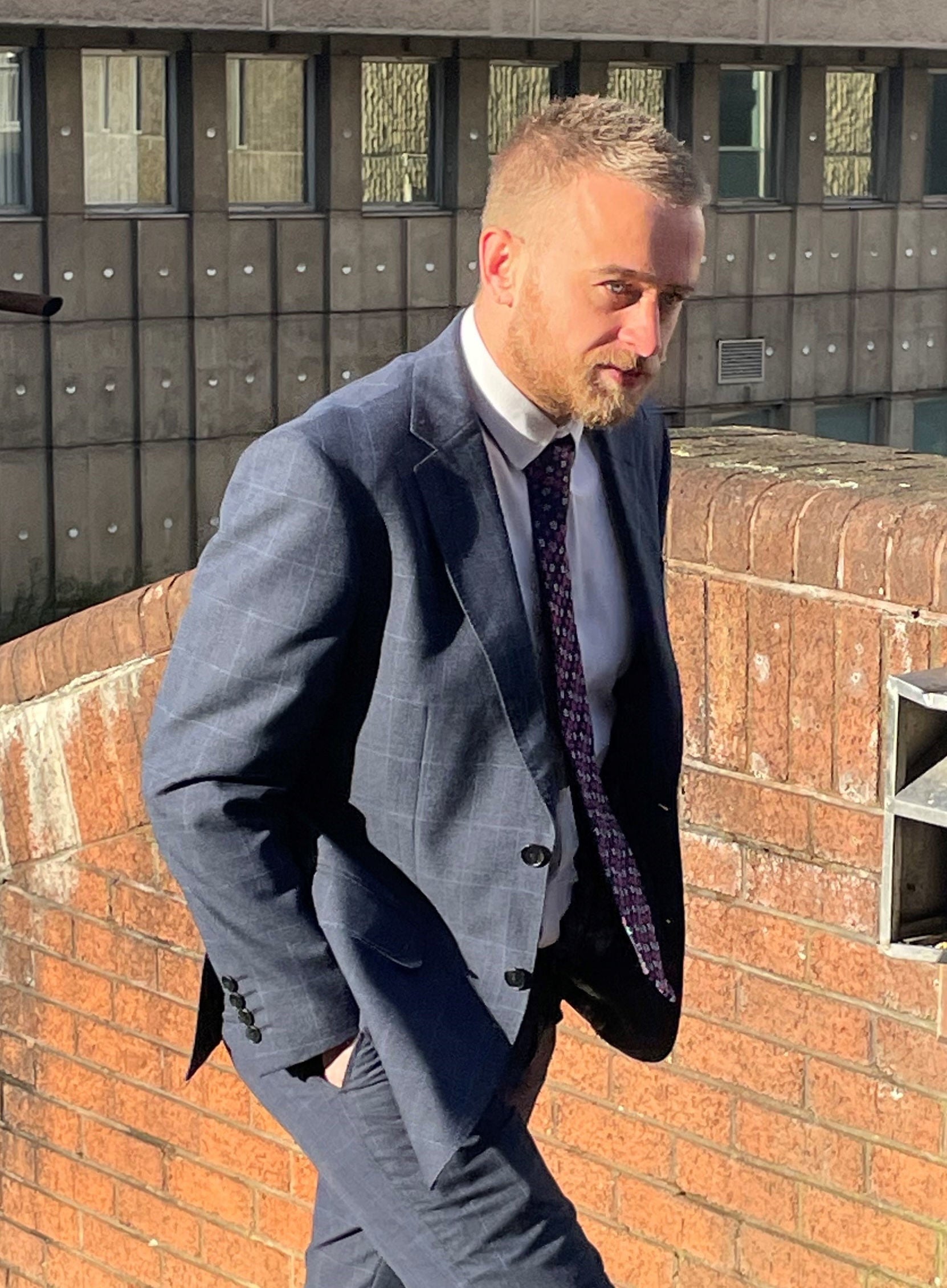 Dale Houghton arriving at Sheffield Magistrates Court where he was sentenced