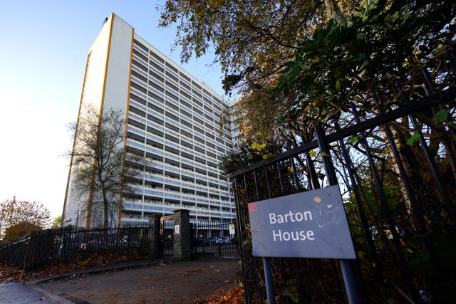 Barton House was evacuated on Tuesday evening (Ben Birchall/PA)