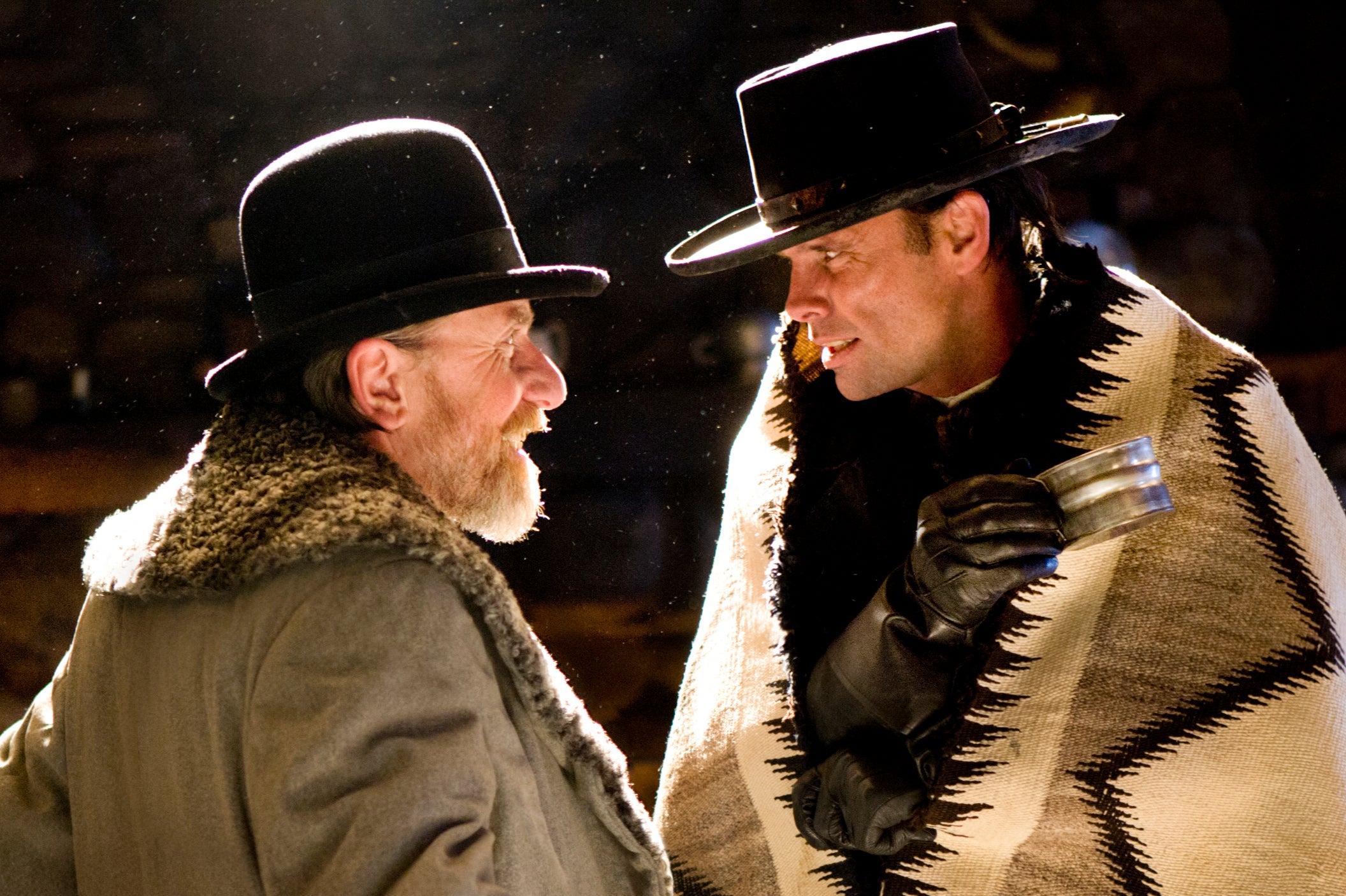 Tim Roth and Walton Goggins in ‘The Hateful Eight’