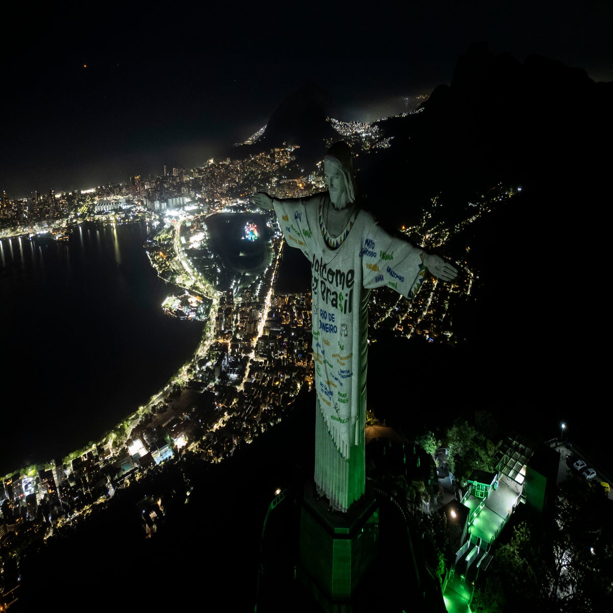 Taylor Swift welcomed to Brazil with decorated Christ the Redeemer
