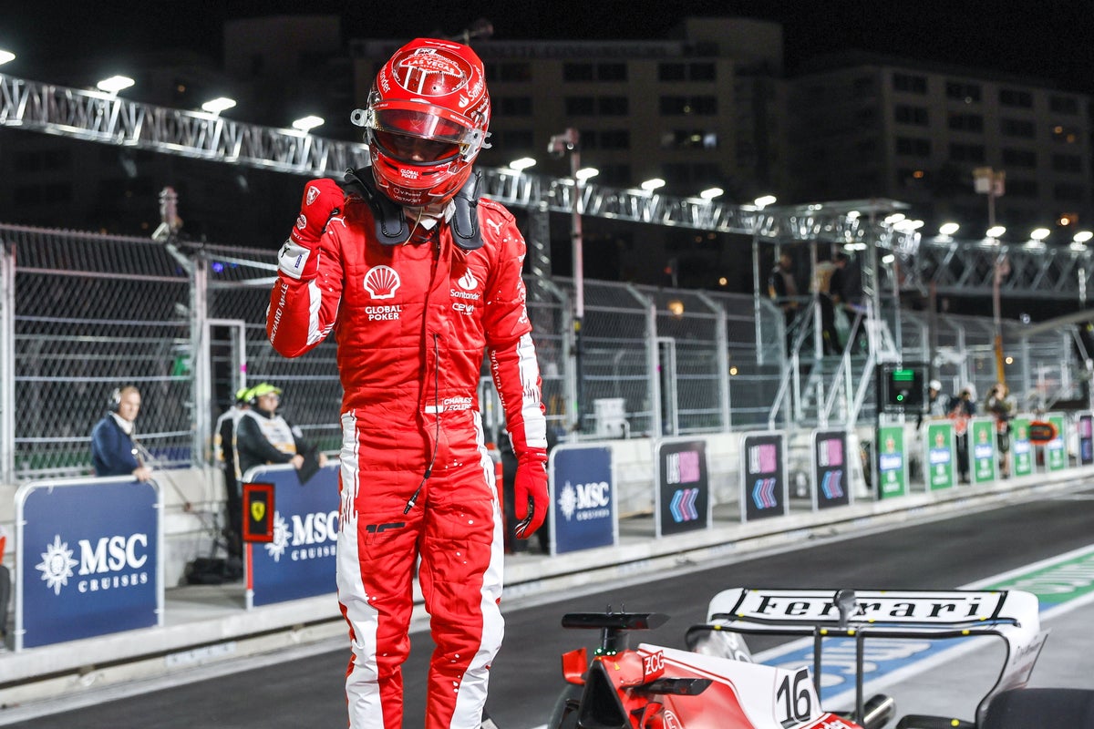 Charles Leclerc lights up Las Vegas to claim pole for Ferrari as Lewis Hamilton has qualifying to forget