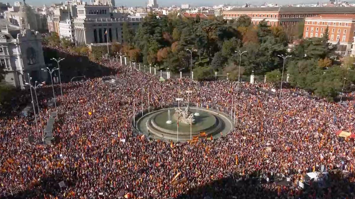 Watch live: Thousands protest against Spanish Prime Minister&rsquo;s plan to grant amnesty to Catalan separatists