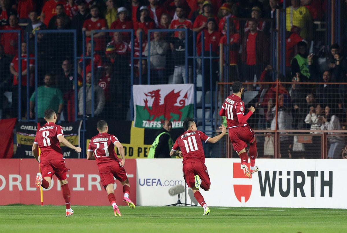 Armenia v Wales LIVE: Score and updates from crucial Euro 2024 qualifier as Wales trail to early goal