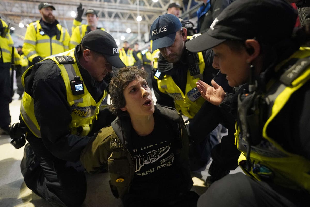 Pro-Palestinian demonstrators removed from Waterloo station after sit-in protest