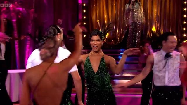 <p>Strictly’s Johannes Radebe wows Blackpool in dazzling green jumpsuit in show opener.</p>