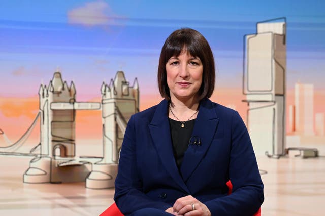 Shadow chancellor Rachel Reeves on Sunday With Laura Kuenssberg (Jeff Overs/BBC/PA)