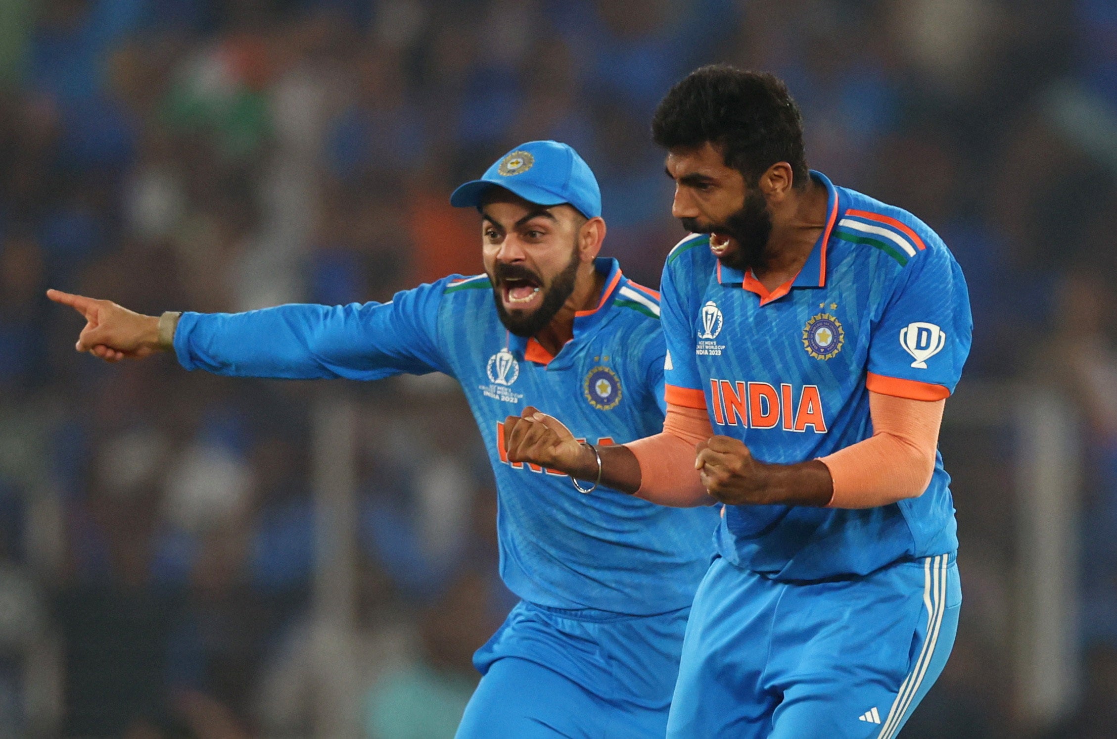 Jasprit Bumrah (right) will lead India’s bowling attack