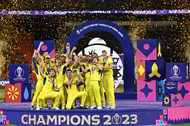<p>Australia win a record sixth men’s Cricket World Cup title in Ahmedabad</p>