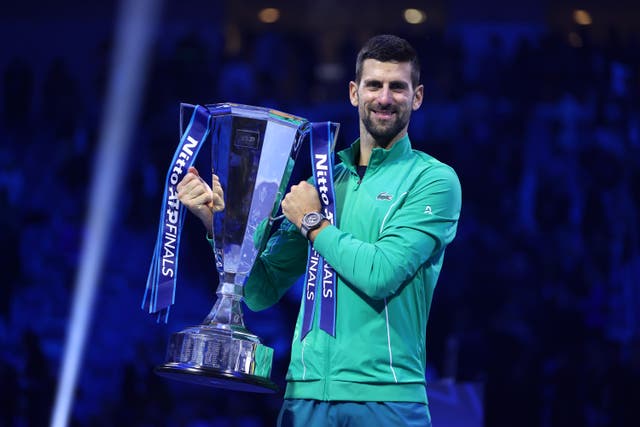<p>Novak Djokovic won the ATP Finals for a seventh time </p>
