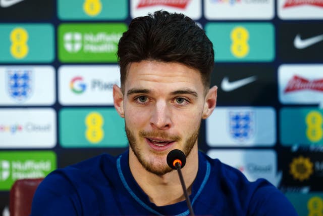 Declan Rice wants England to finish the calendar year with a statement victory in North Macedonia (Nick Potts/PA)