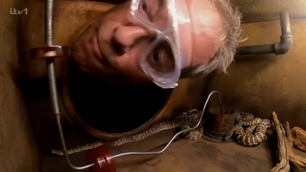 Watch: I’m A Celebrity’s Nigel Farage takes part in ‘horrible’ snake challenge 