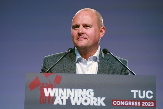 Paul Nowak, general secretary of the TUC, will say Labour’s plans for workers would be a ‘game changer’ for productivity (Pete Byrne/PA)