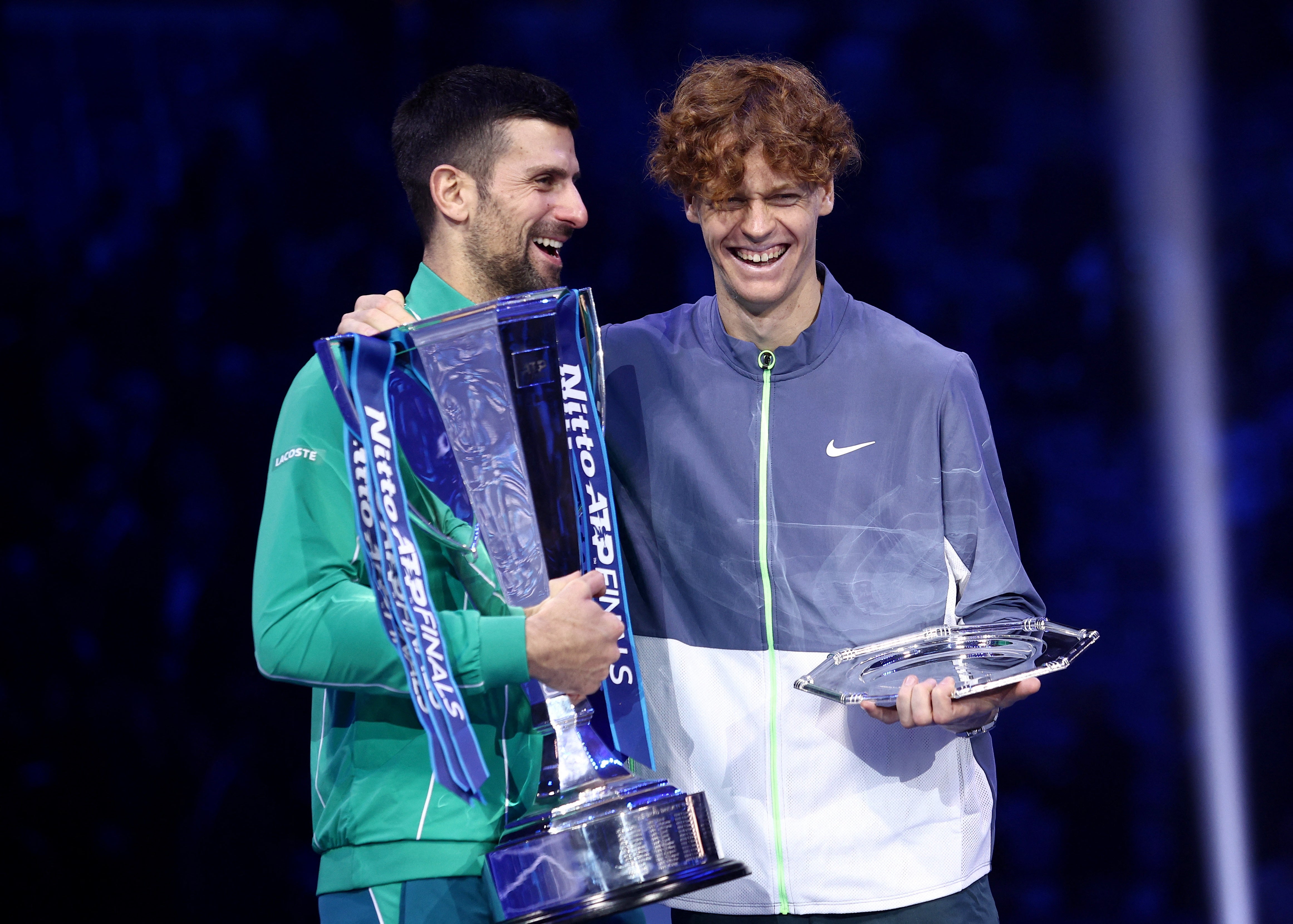 Djokovic defeated Italian Jannik Sinner in straight sets in the ATP Finals title match