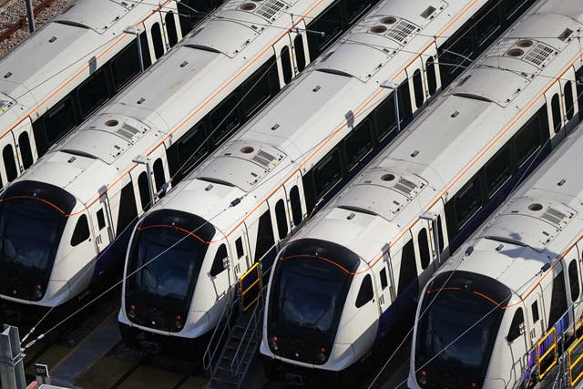 Transport Secretary Mark Harper has been urged to fund new Elizabeth line trains to help save the UK’s largest rail assembly factory (Victoria Jones/PA)
