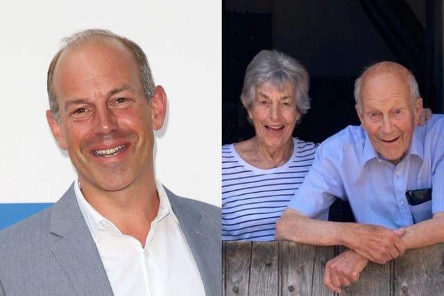 <p>Phil Spencer and his parents, Anne and Richard Spencer</p>