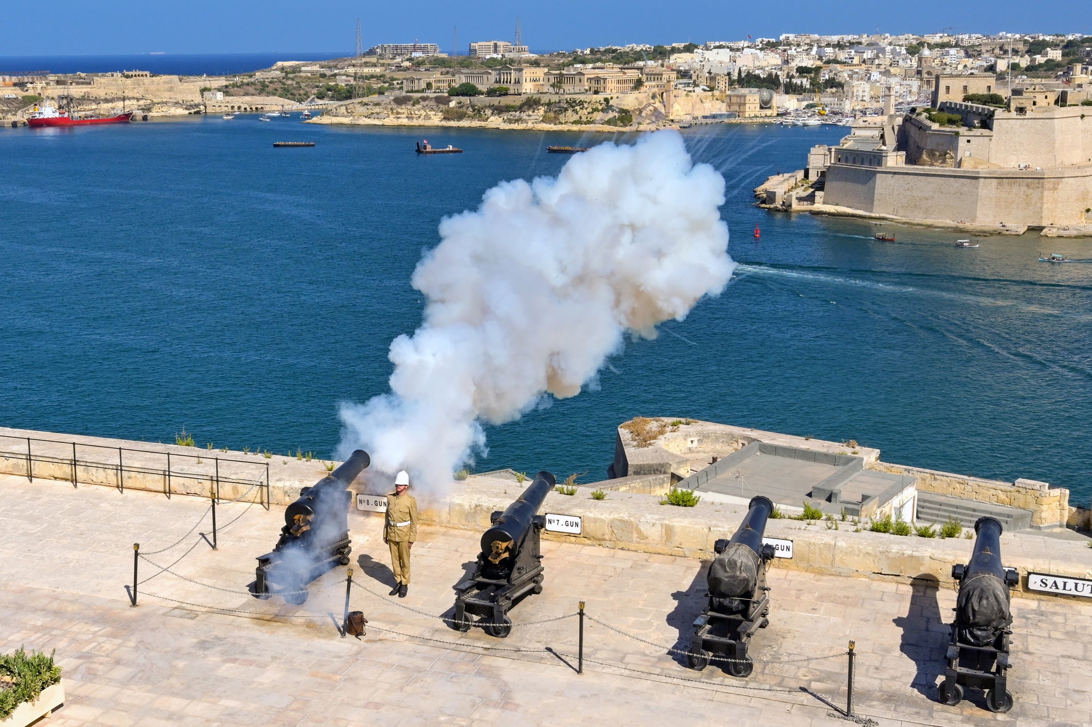 The cannon fires Monday through Saturday in an ode to past salutes of visiting naval vessels