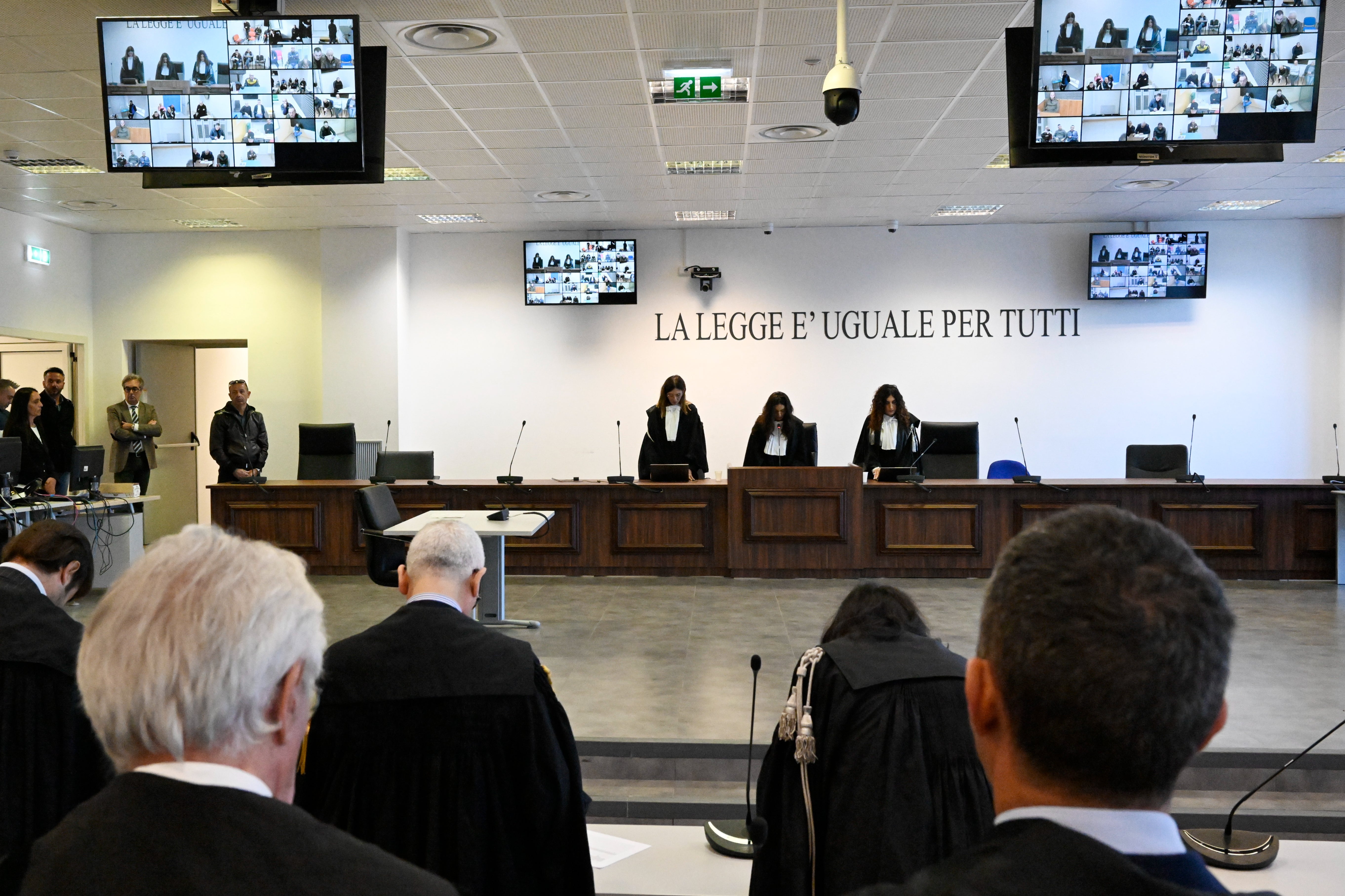 The verdicts were read out in a bunker-stye courtroom in the southern Calabria region