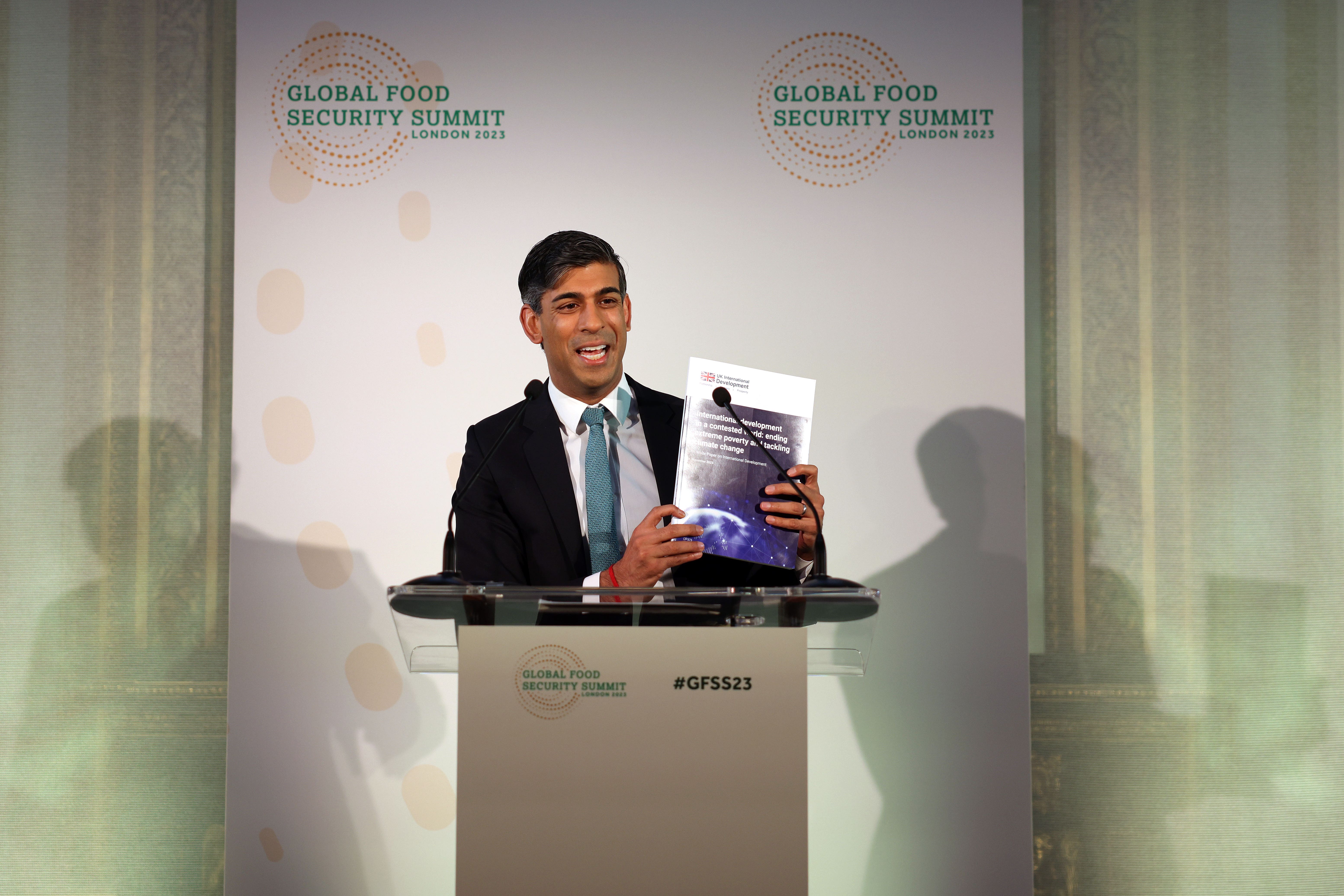 Prime Minister Rishi Sunak opens the Global Food Security Summit in London (Dan Kitwood/PA)