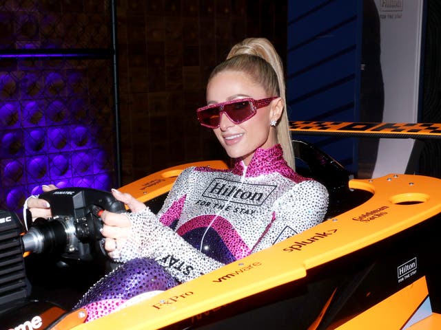 <p>Paris Hilton attends an exclusive Hilton party at Virgin Hotels Las Vegas, Curio Collection by Hilton, during the first-ever Las Vegas Grand Prix on Friday, 17 November 2023, in Las Vegas. </p>